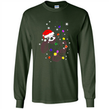 Cute Christmas Choloepus Sloth Santa Led Light Mug - Long Sleeve T-Shirt