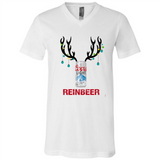 Coors Light Reinbeer Funny Beer Reindeer Christmas Sweatshirt - Canvas Unisex V-Neck
