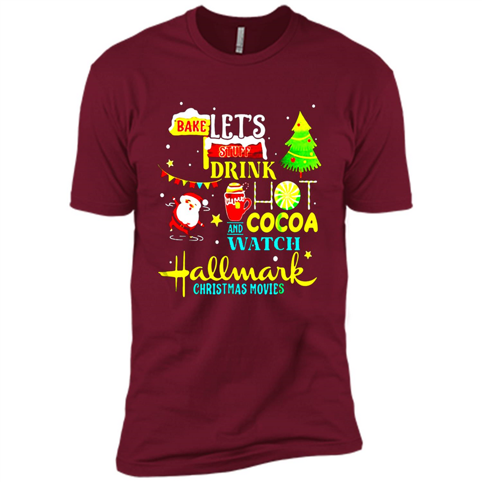 Santa claus i just want to bake stuff and waych christmas movi PINGPONG - Premium Short Sleeve T-Shirt