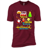 Santa claus i just want to bake stuff and waych christmas movi PINGPONG - Premium Short Sleeve T-Shirt