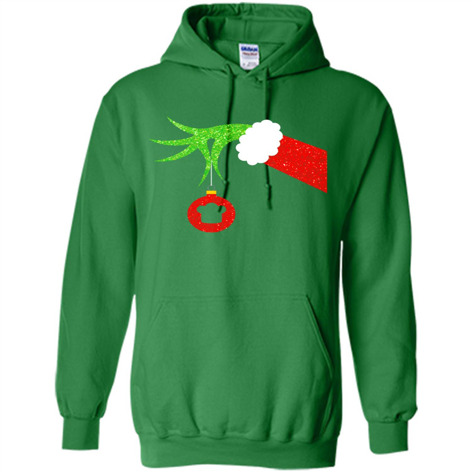 Funny Grinch Hand Holding Chef Ornament Christmas PING PONG