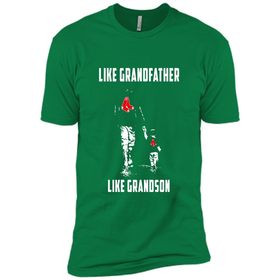 Boston Red Sox GrandFather Like GrandSon - Premium Short Sleeve T-Shirt