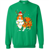 Christmas Lights Shetland Sheepdog Wearing Santa Hat Funny Xmas Mug - Sweatshirt