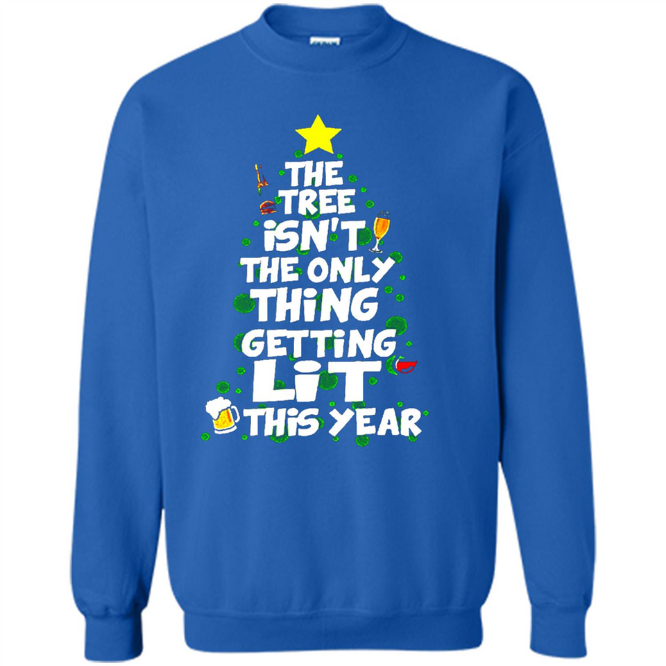 Funny Christmas Tree Drinking Sweatshirt Adult Boozy Festive - Sweatshirt