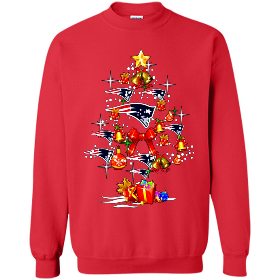 New England Patriots Christmas Tree sweater PINGPONG