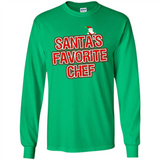 Funny Christmas Clothes - Santas Favorite Chef - Long Sleeve T-Shirt