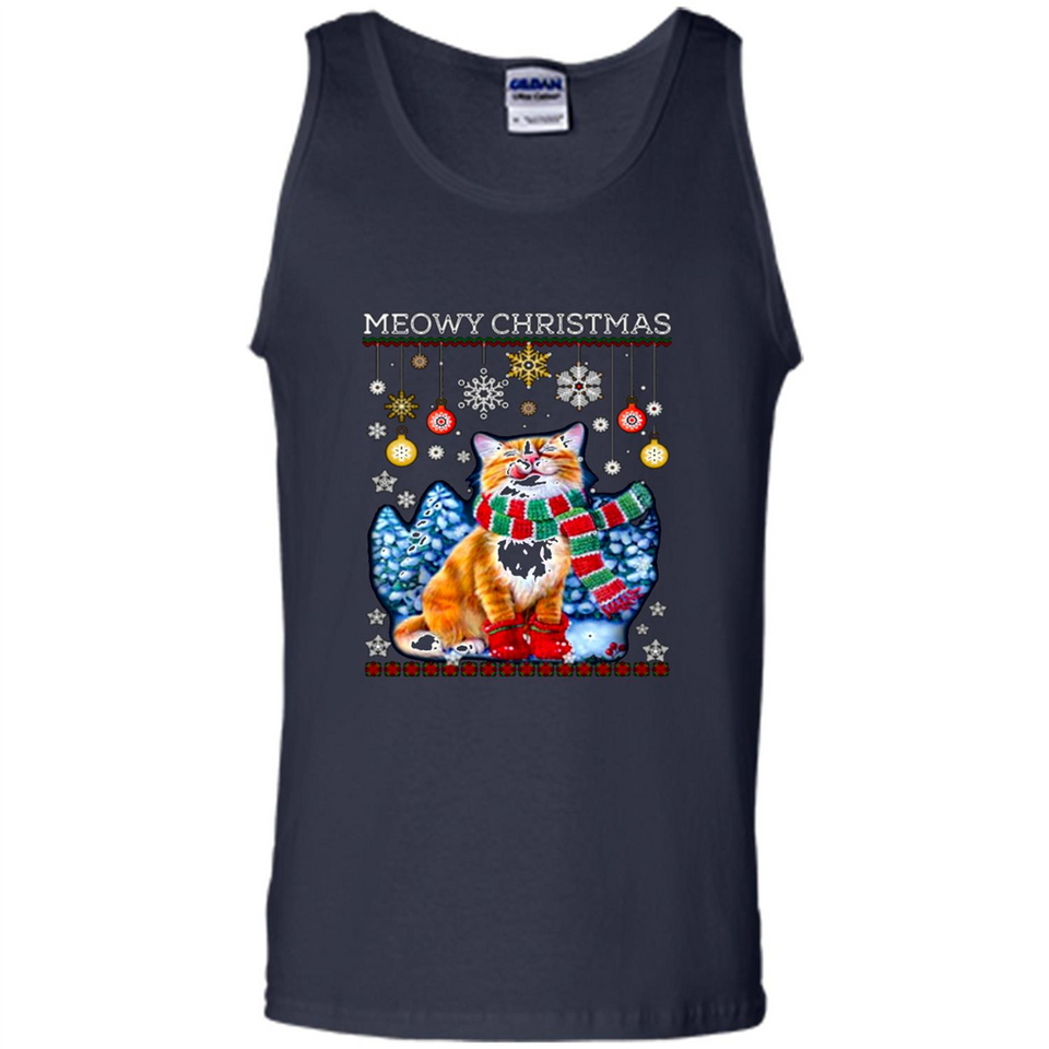 Meowy Christmas Ugly Funny Cats Lover PINGPONG