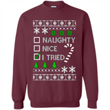 Naughty Nice I Tried Christmas sweatshirt PINGPONG