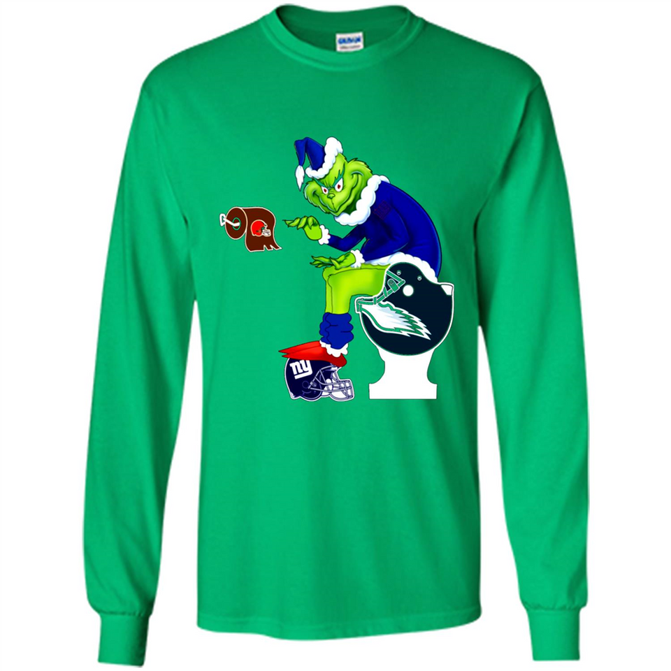 New York Giants Toilet Grinch Santa Claus Football Fan PINGPONG