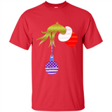 Grinch Holding American Flag ornament Christmas