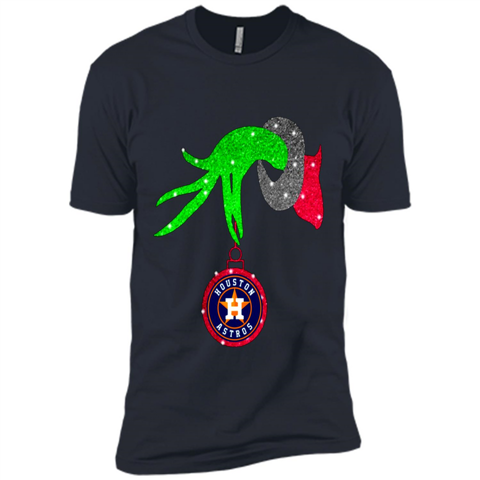 GRINCH HAND HOLDING HOUSTON ASTROS GLITTER CHRISTMAS PINGPONG