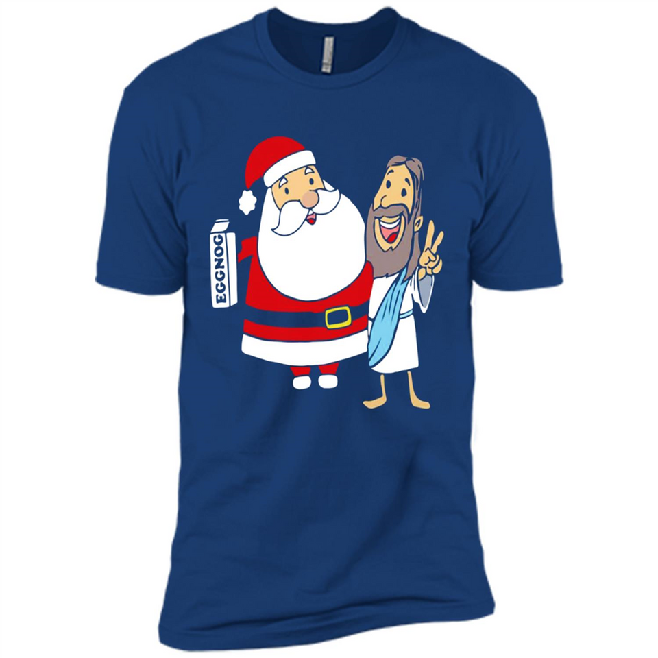 Eggnog Santa And Jesus Christmas