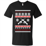 Rifle I Want Rifle Guns For Christmas ugly - Men's V-Neck