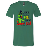 Slammed I Am I Would Drink Beer With A Goat On A Boat Shirt - Canvas Unisex V-Neck