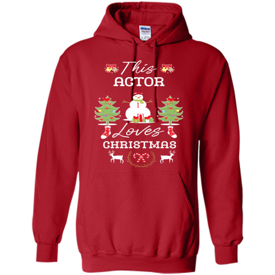 This Actor Loves Christmas Tree Shirt with Snowman