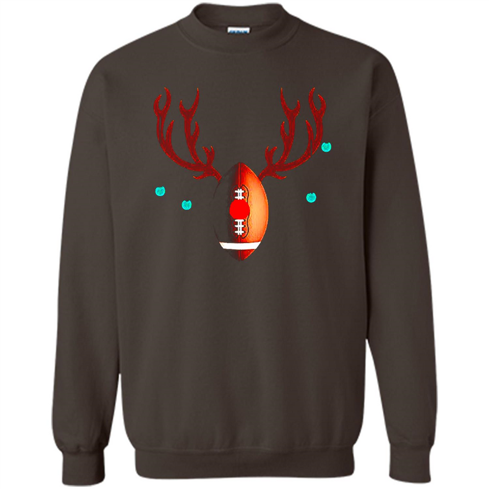 Football Christmas Shirt Reindeer Christmas Football Funny - Sweatshirt