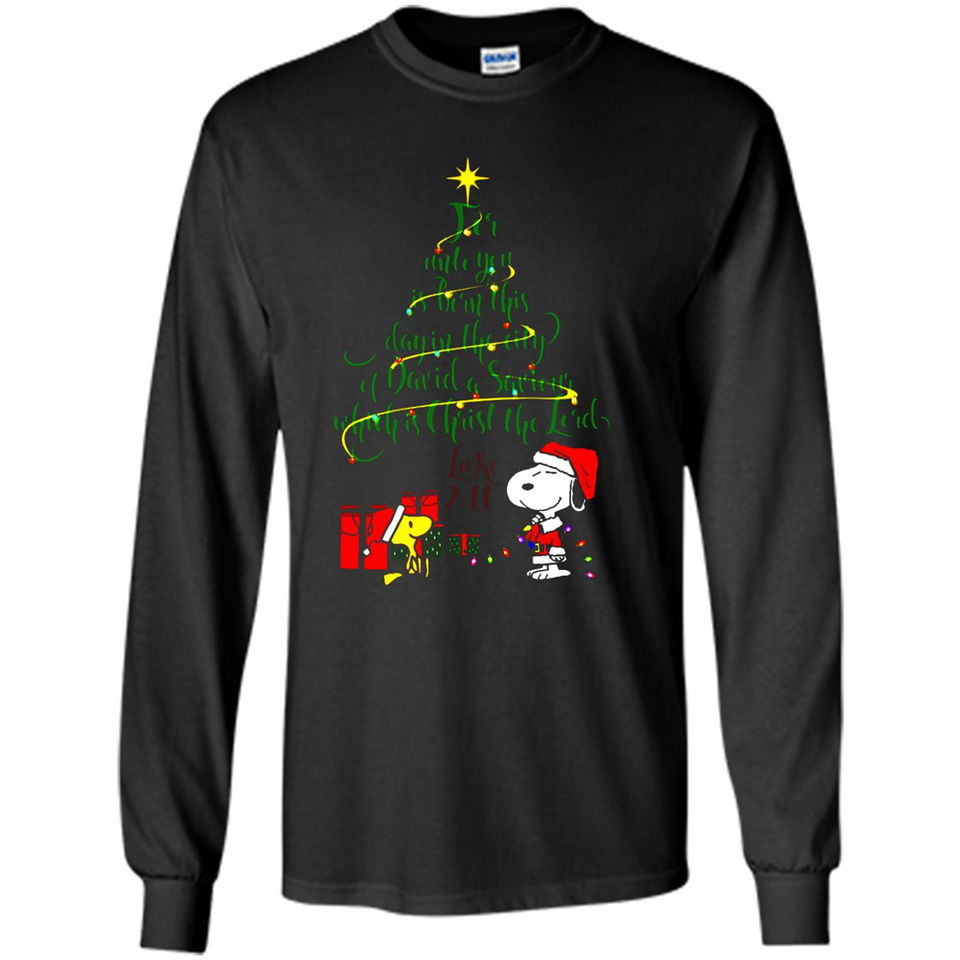 Snoopy Christmas Tree T-Shirt - Long Sleeve T-Shirt