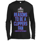 Reasons to be a LA Clippers Fan Complete List on Back - Canvas Long Sleeve T-Shirt