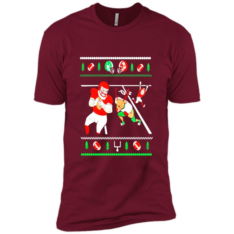 Santa vs Deer Football Ugly Christmas PINGPONG