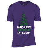 Looks Great Little Full Lotta Sap Funny Christmas Mug PINGPONG - Premium Short Sleeve T-Shirt