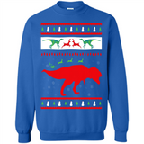 Dinosaur and Santa Clause Ugly Christmas Sweater - Sweatshirt