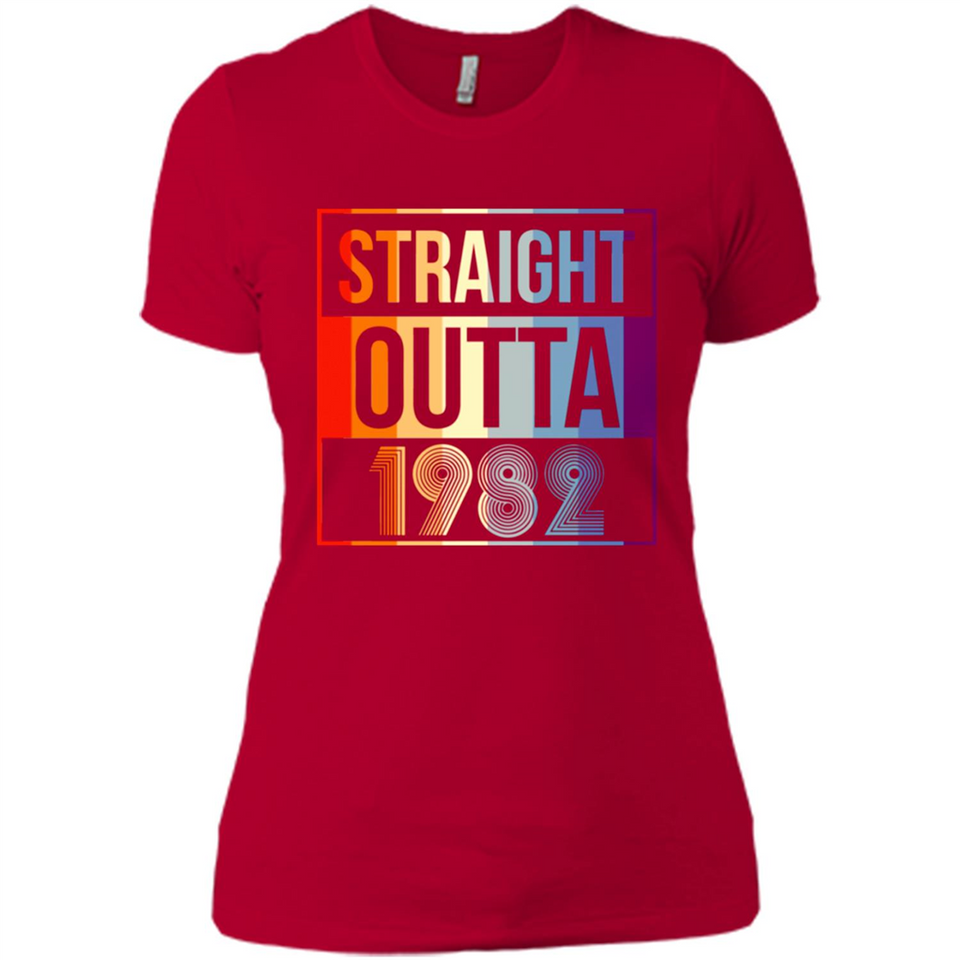 Retro Straight Outta 1982 36 Years Old - Ladies' Boyfriend T-Shirt
