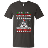 Namastay at home and wait for Santa Christmas sweatshirt PINGPONG