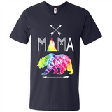 Mama Bear Shirt Tie Dye Family Vacation & Camping Tee - Men's V-Neck