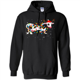 Christmas Lights Cow Wearing Santa Hat Funny Xmas Sweatshirt - Hoodie