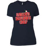 Funny Christmas Clothes - Santas Favorite Chef - Ladies' Boyfriend T-Shirt
