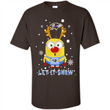 Minion Baltimore Ravens Ugly Christmas Sweater Let it Snow - Shirt