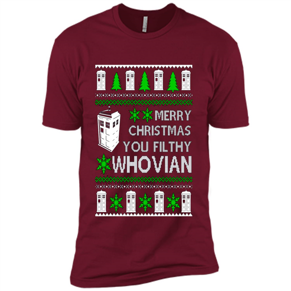 Merry Christmas You Filthy Whovian ugly sweater PINGPONG