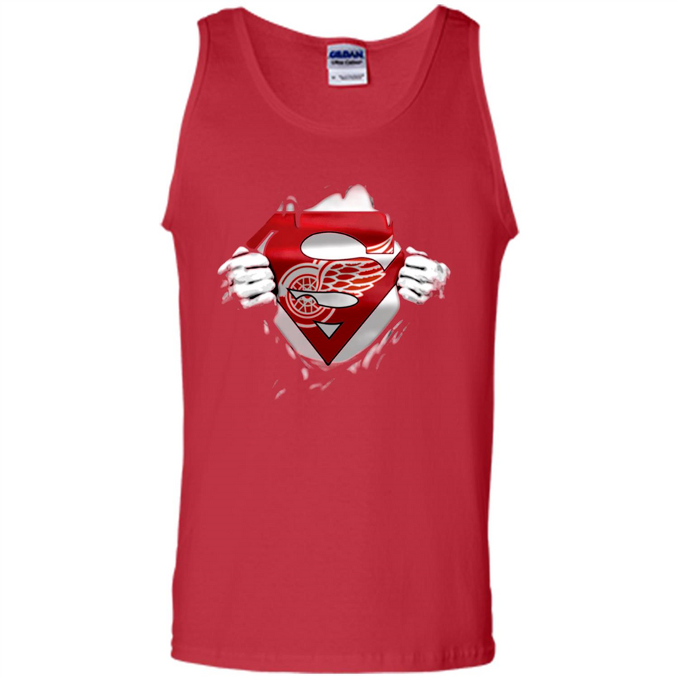 Detroit Red Wings And Superman Fans - Tank Top