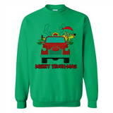 Merry Truck-Mas Christmas Fire Truck Cute Reindeer Sporty - Sweatshirt