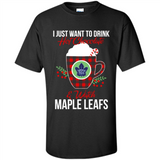 I Just Want To Drink Hot Chocolate & Watch Toronto Maple Leafs Ugly Christmas Sweater PINGPONG