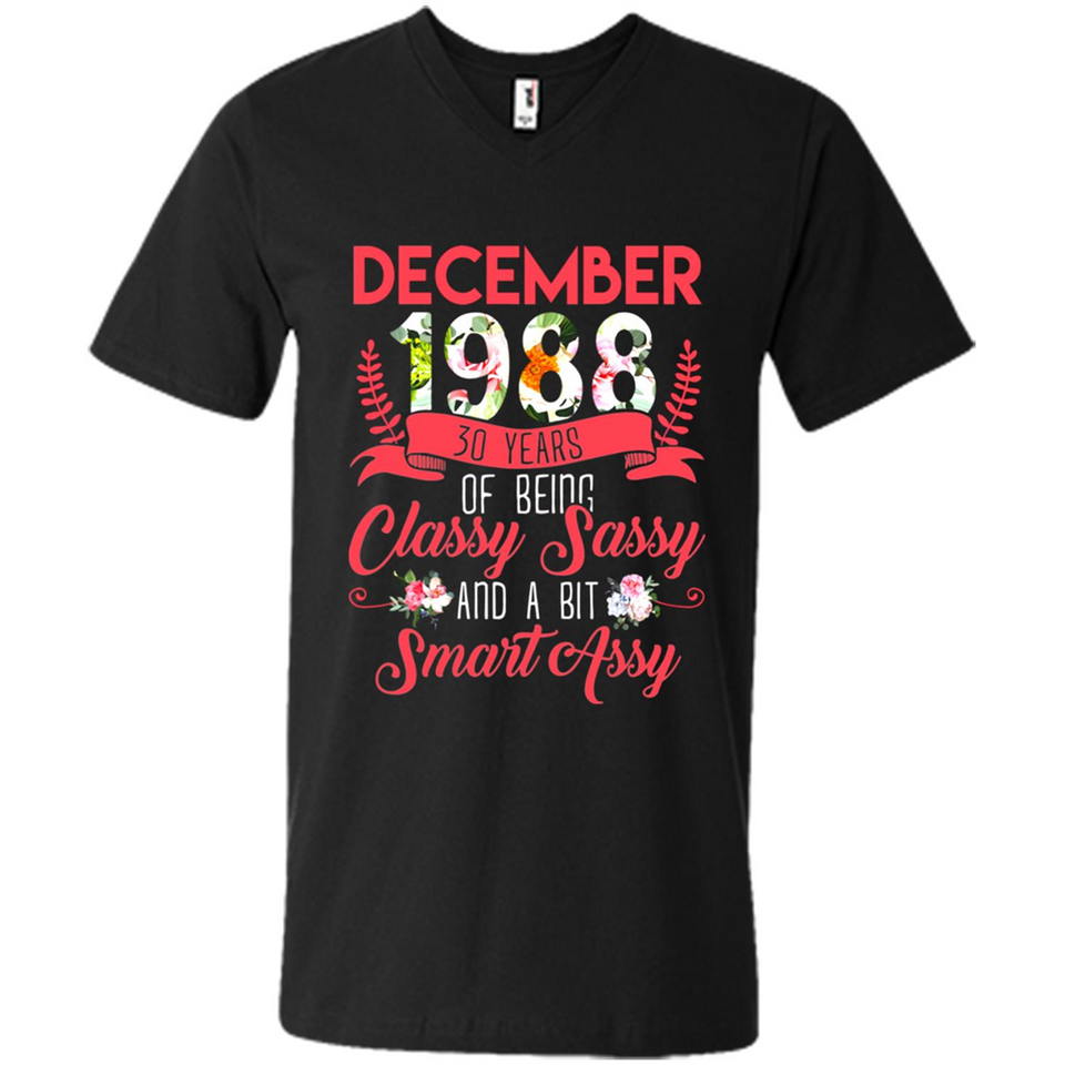 December 1988 30 Years Of Being Classy Sassy - Men's V-Neck