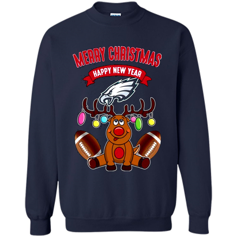 Philadelphia Eagles NFL Reindeer Funny Merry Christmas And Happy New Year