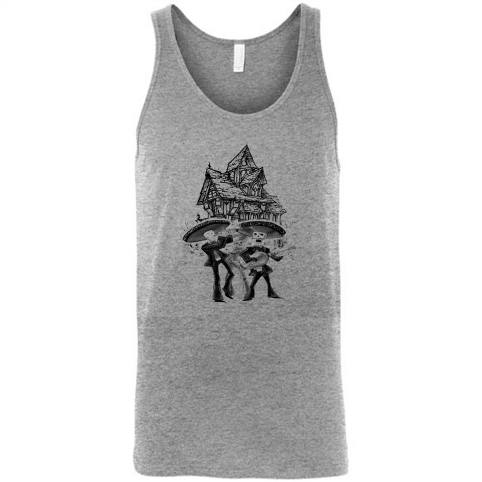 Mariachi Skeleton Shirt Dia De Los Muertos Tequila - Canvas Unisex Tank