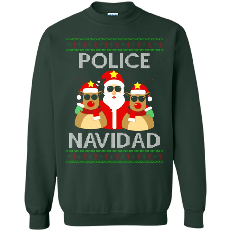 FUNNY POLICE NAVIDAD T-SHIRT Santa Christmas Party - Sweatshirt