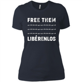 Peaceful Communities- Free Them Liberenlos Shirt PINGPONG - Ladies' Boyfriend T-Shirt