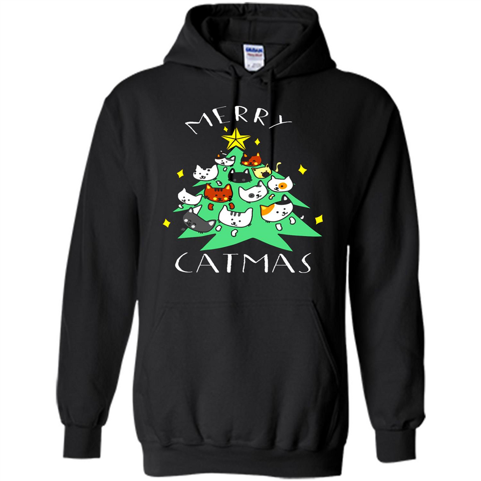 Merry Catmas Funny Cool Christmas Mug PINGPONG - Hoodie