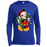 Disney Mickey Mouse Christmas Lights Sweatshirt - Canvas Long Sleeve T-Shirt