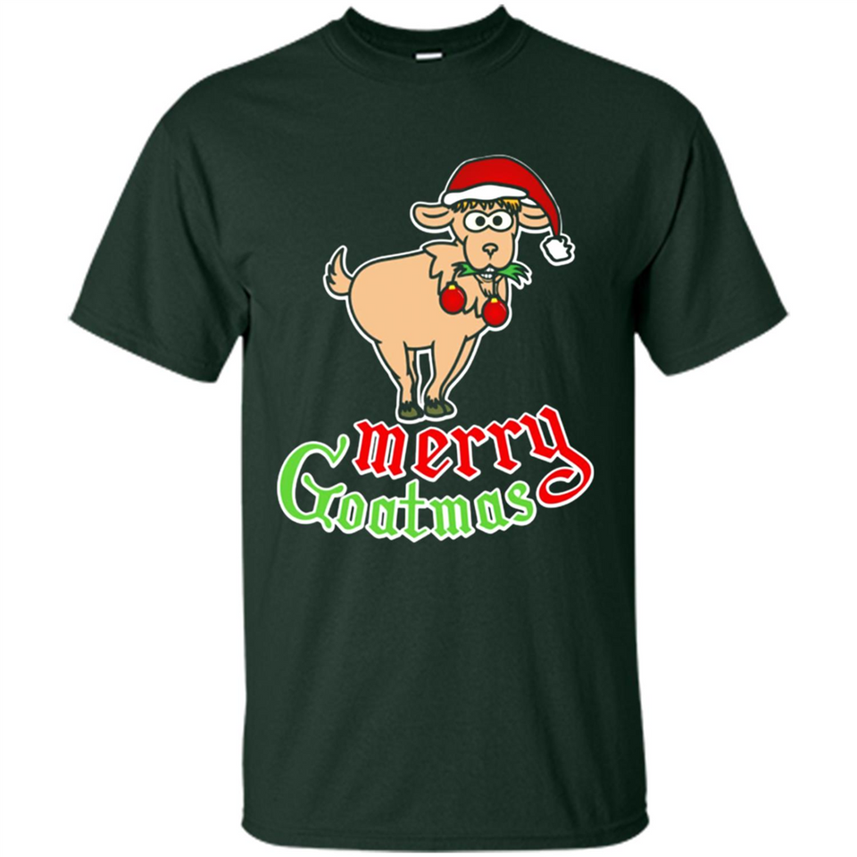 Christmas Merry Goatmas Goat Shirt Santa Hat - Shirt