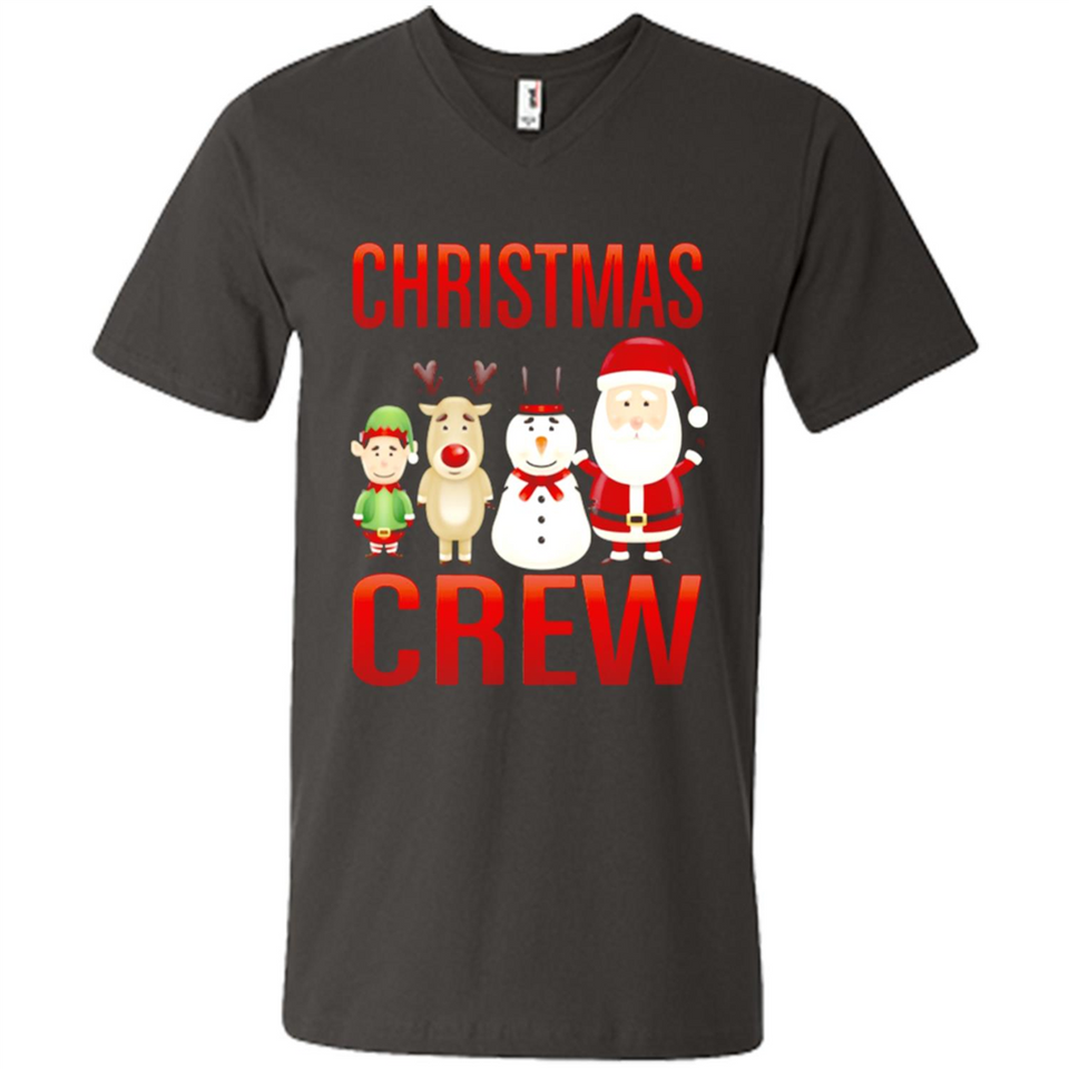 CHRISTMAS CREW Shirt X-mas Santa Snowman Reindeer Elf - Men's V-Neck