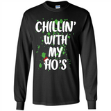 Chillin With My Ho's Funny Christmas - Long Sleeve T-Shirt