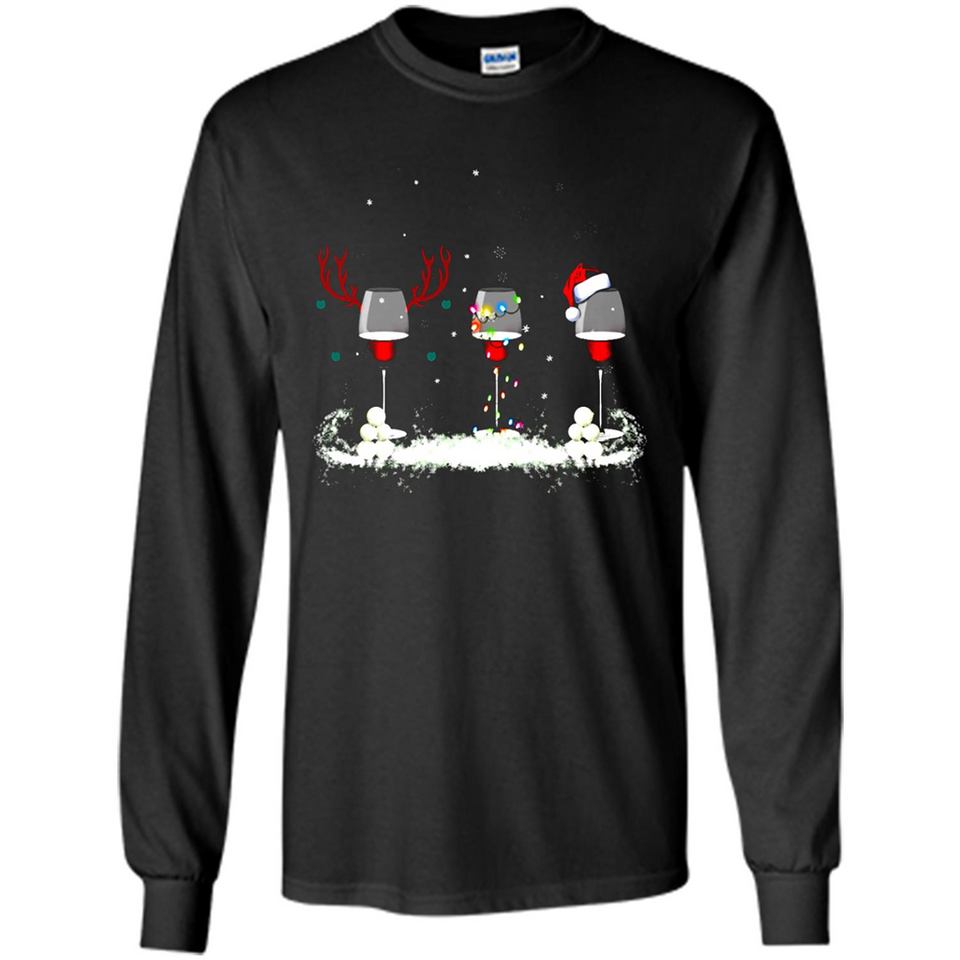 Christmas Red Wine - Merry Xmas T-Shirt - Long Sleeve T-Shirt