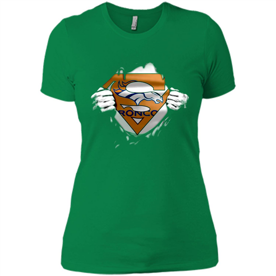 Denver Broncos And Superman Fans - Ladies' Boyfriend T-Shirt