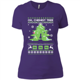 Oh Chemist Tree Ugly Christmas Sweater - Ladies' Boyfriend T-Shirt