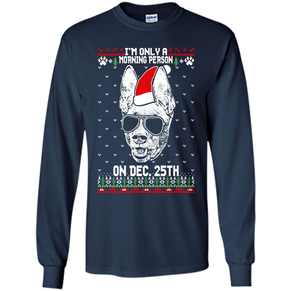 Morning Person Pharaoh Hound Funny Xmas - Long Sleeve T-Shirt