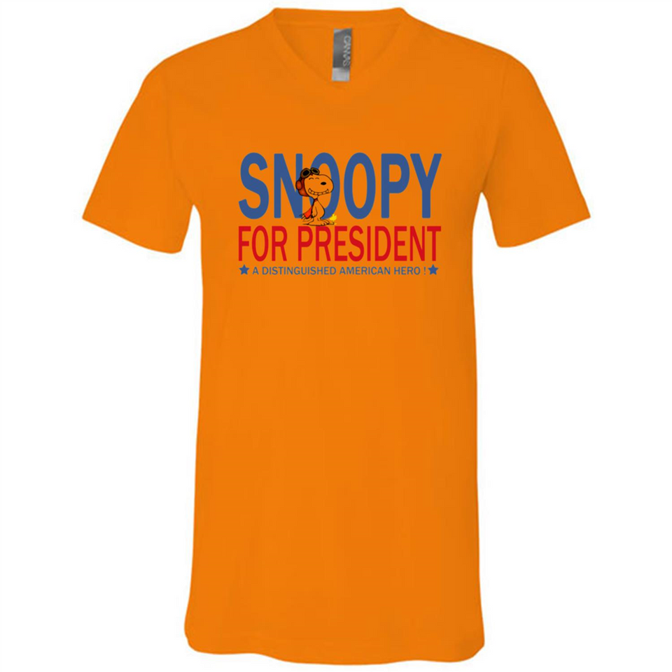 Snoopy for President - Canvas Unisex V-Neck